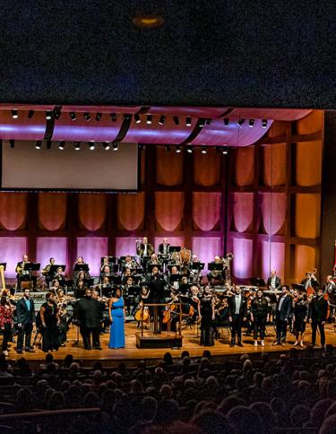 The stage of Memphis' Cannon Center for the Performing Arts