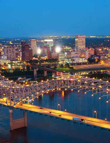 Memphis Skyline with Bridge. Photo Credit: Jack Kenner. Memphis Skyline with Bridge. Photo Credit: Jack Kenner.