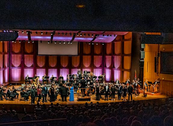 The stage of Memphis' Cannon Center for the Performing Arts