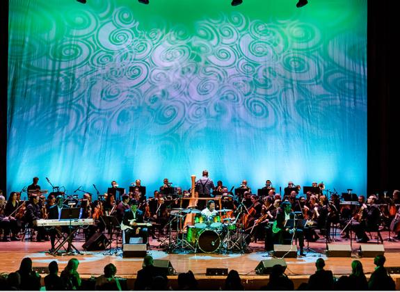 Live music on stage at the Cannon Center