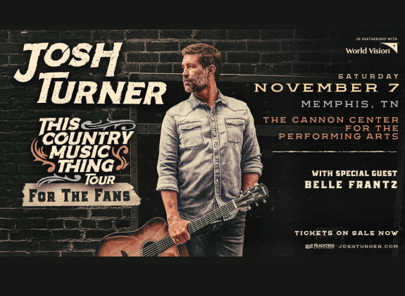 Josh Turner Concert Graphic for the Cannon Center
