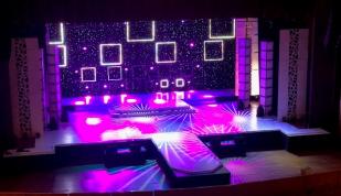 stage with lights